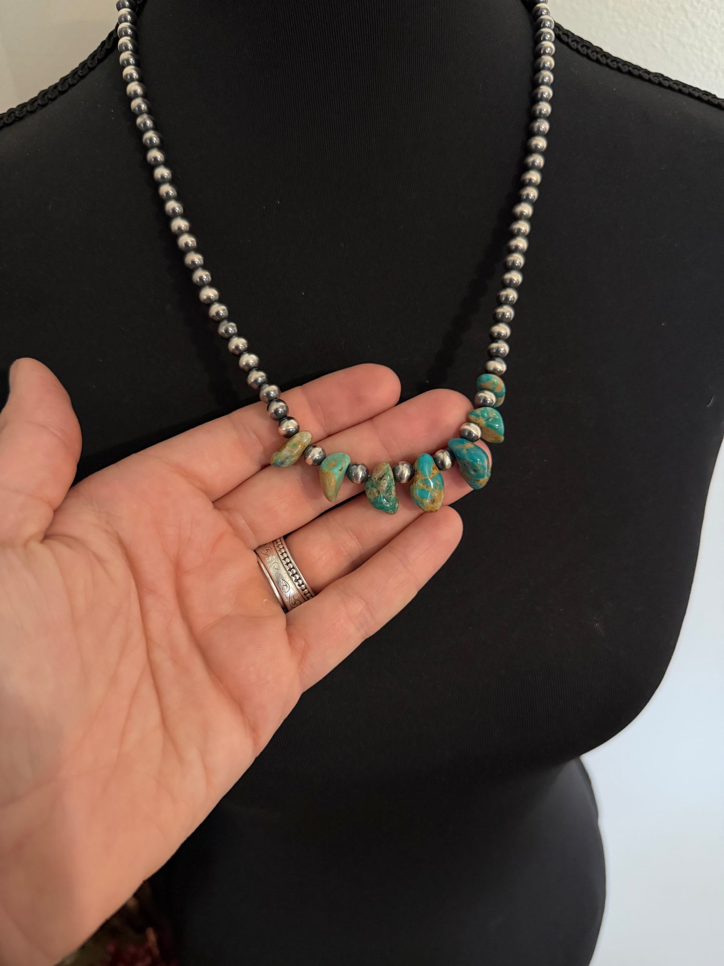 6mm with Chunky Fox Turquoise Necklace