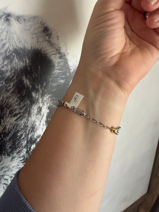 Sterling Silver and Gold Filled Bracelet