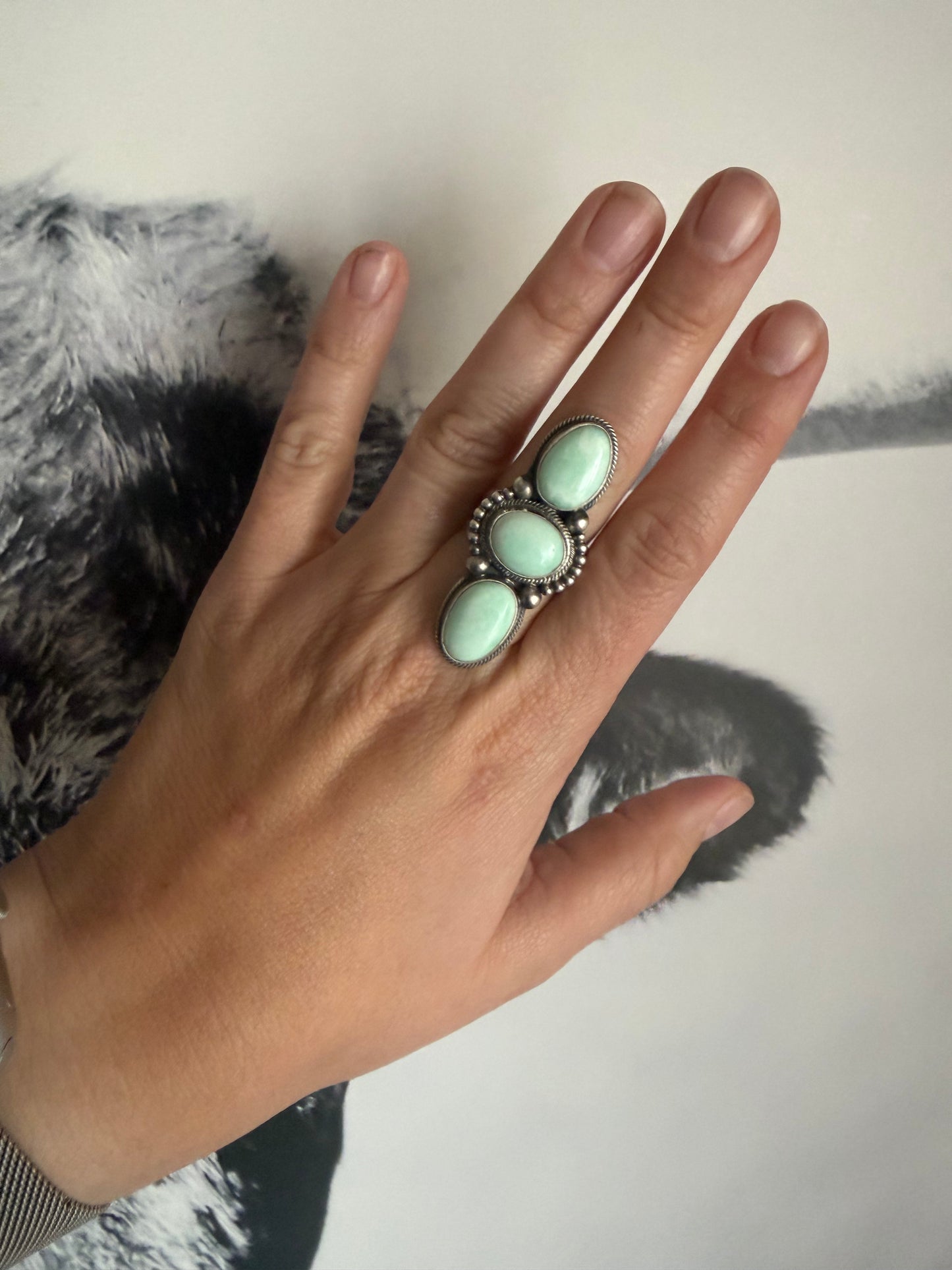 Size 9 3 Stone Palomino Ring