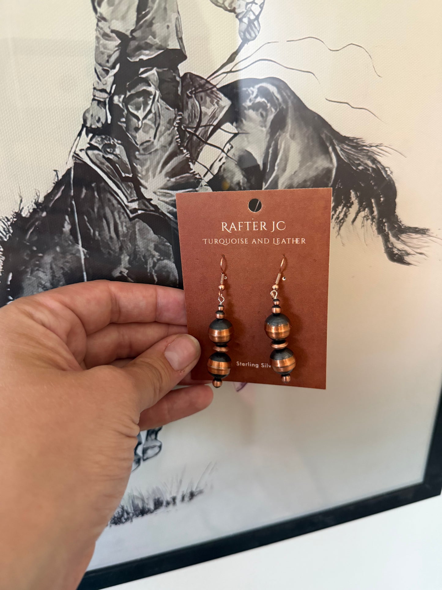 12mm Copper Pearl Earrings