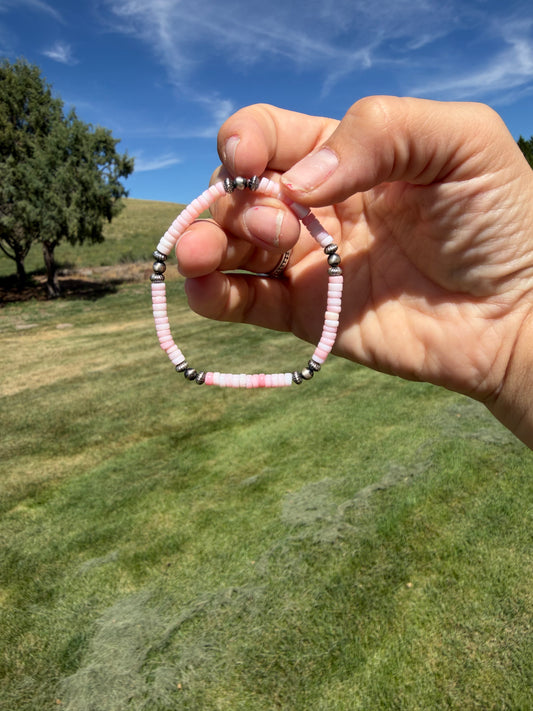 Pink Conch Mindy Stretch Bracelet