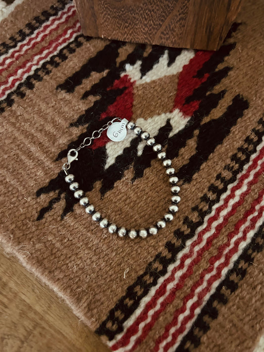 6mm Sterling Pearl Bracelet