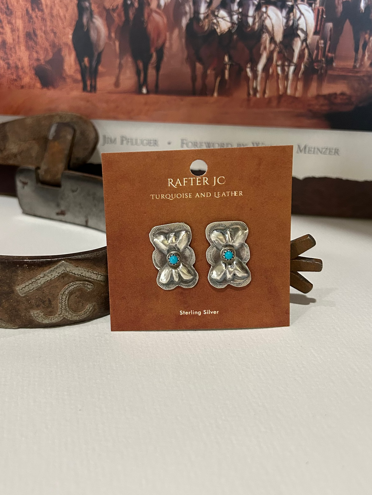 Bow Tie Posts with Turquoise