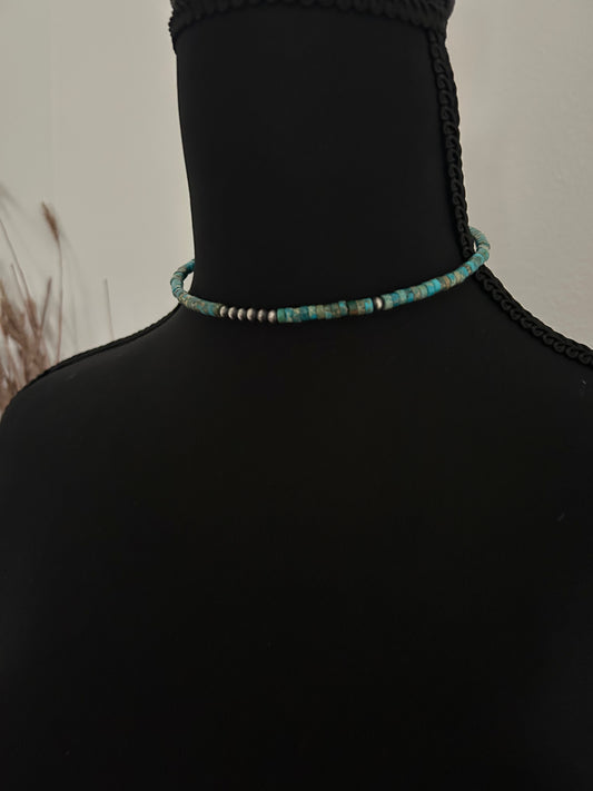 Memory Wire Turquoise Choker