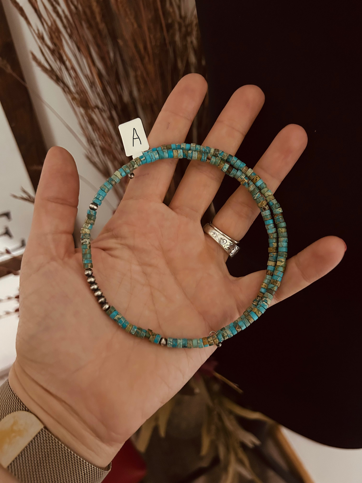 Memory Wire Turquoise Choker