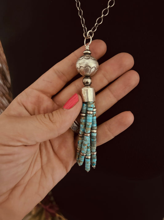 Turquoise Tassle Necklace