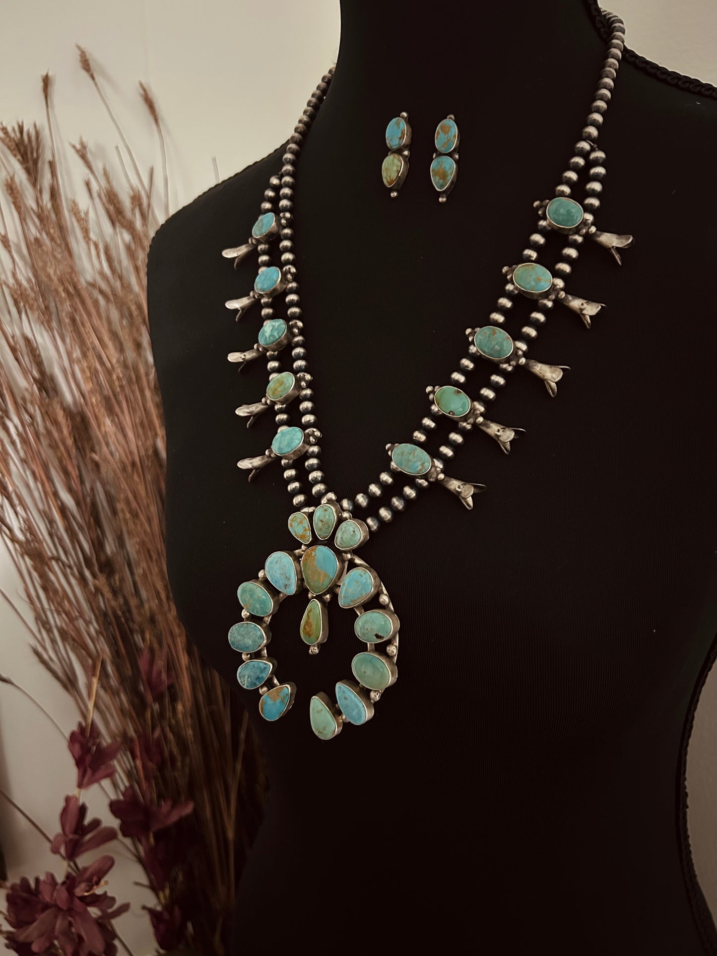 Royston Squash Blossom and Earrings Set