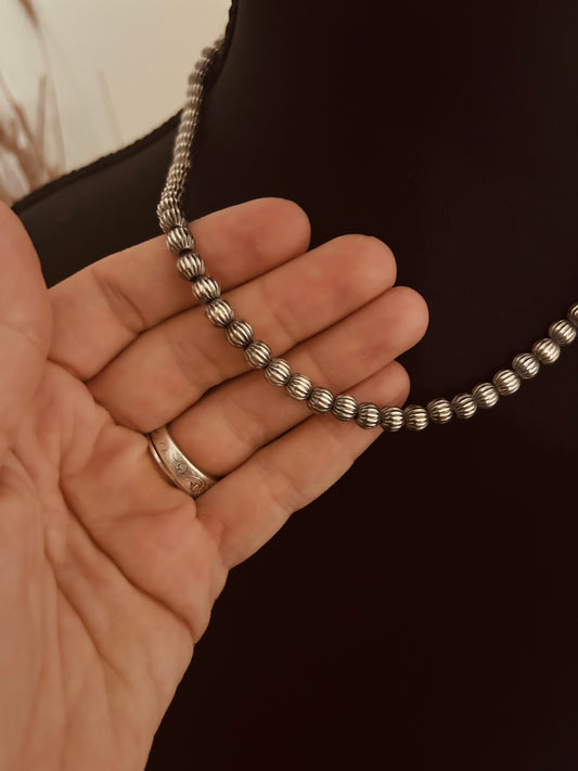 6mm Corrugated Sterling Pearls