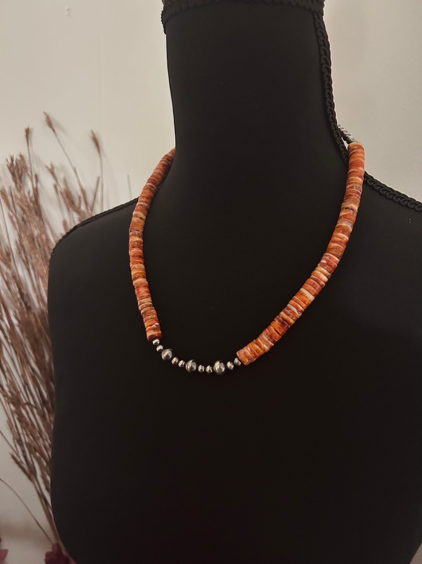 Orange Spiny with Sterling Pearls