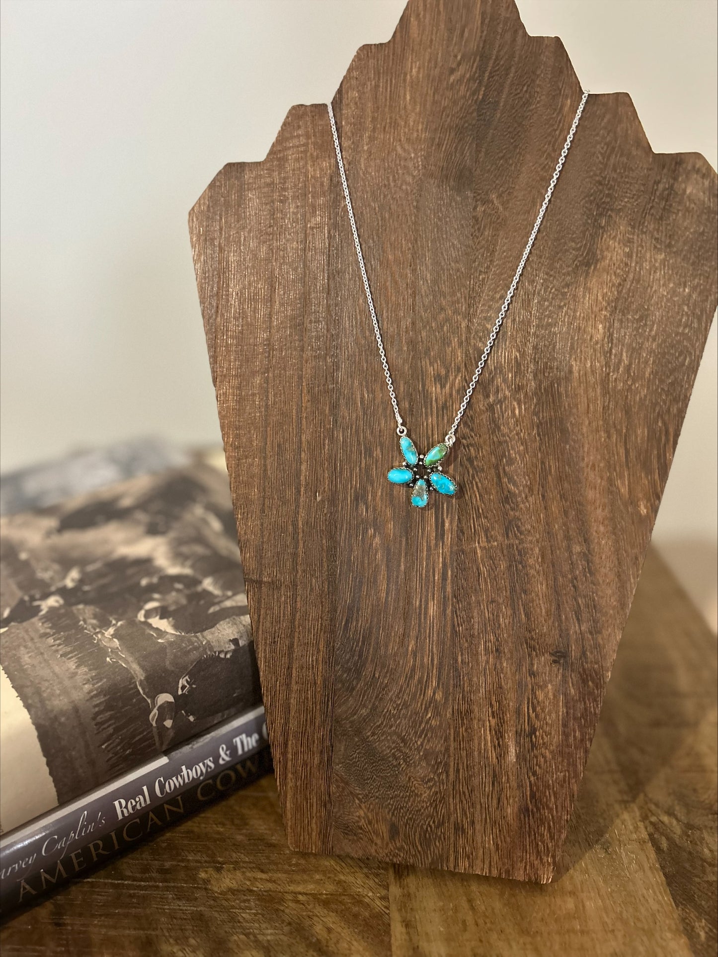 Sonoran Mountain 5 Stone Flower Necklace