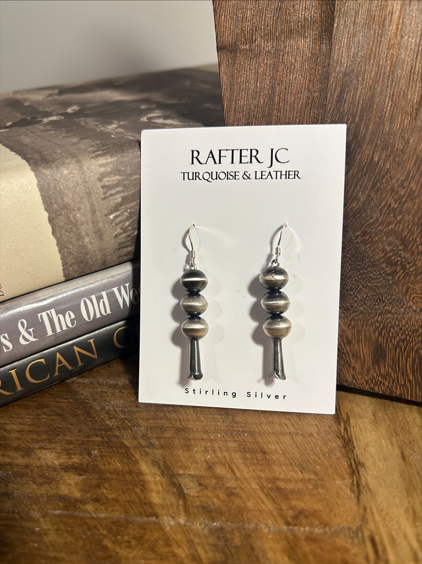 Navajo Sterling Silver Beaded Blossom Earrings