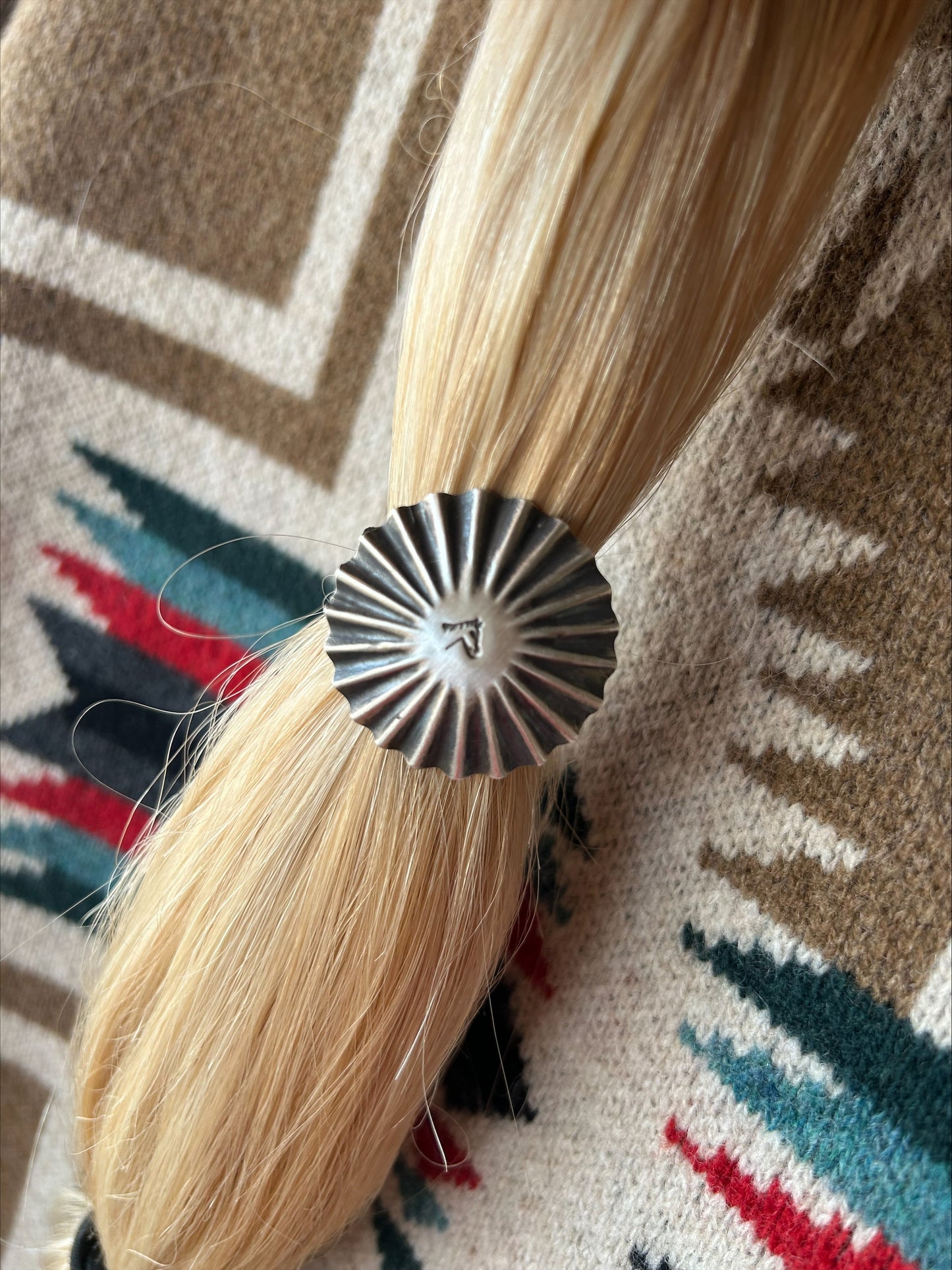 Large Concho Hair Tie