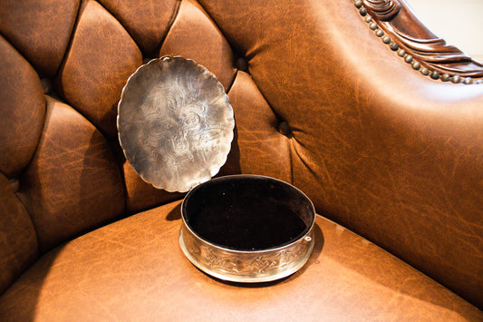 Stamped Round Jewelry Box