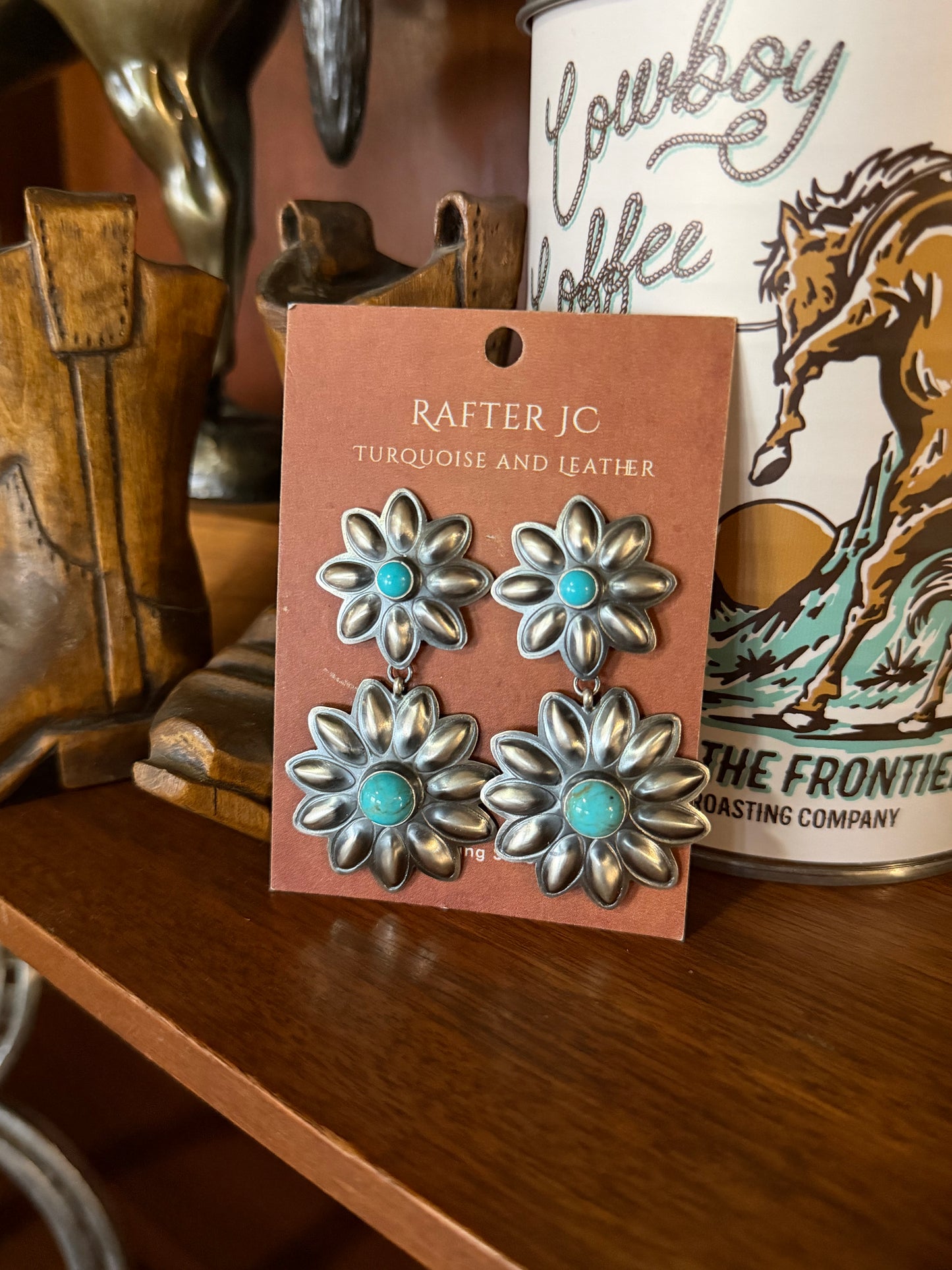 Robert Johnson Double Daisy Earrings