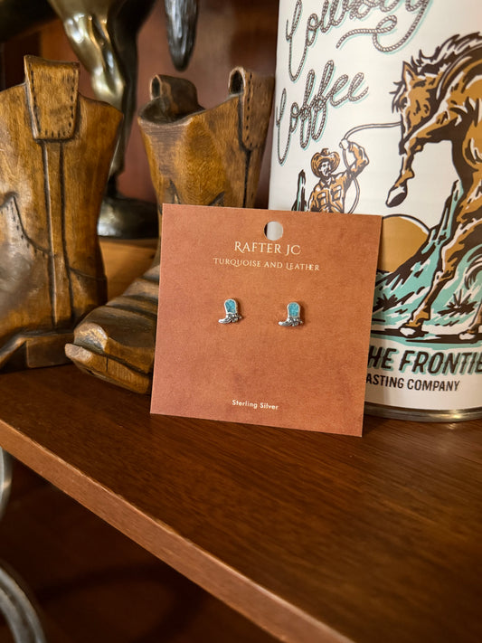 Turquoise Inlay Boots