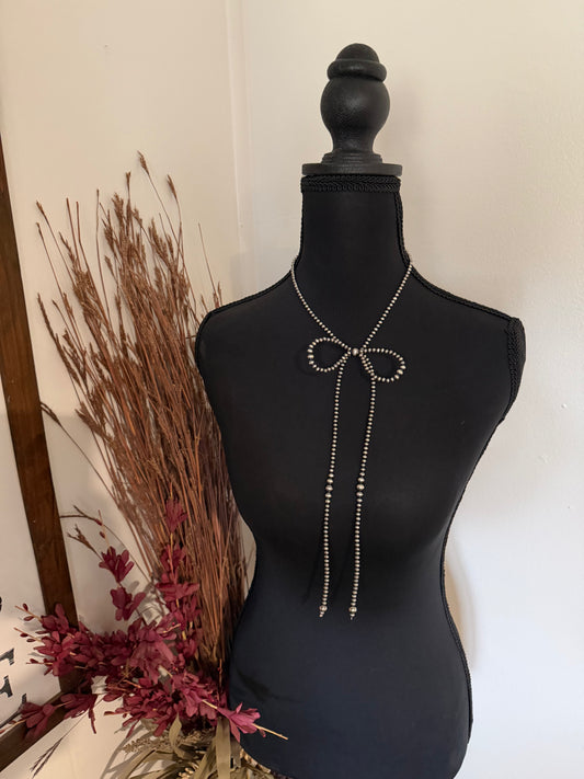 Lariat Style Bow Necklace