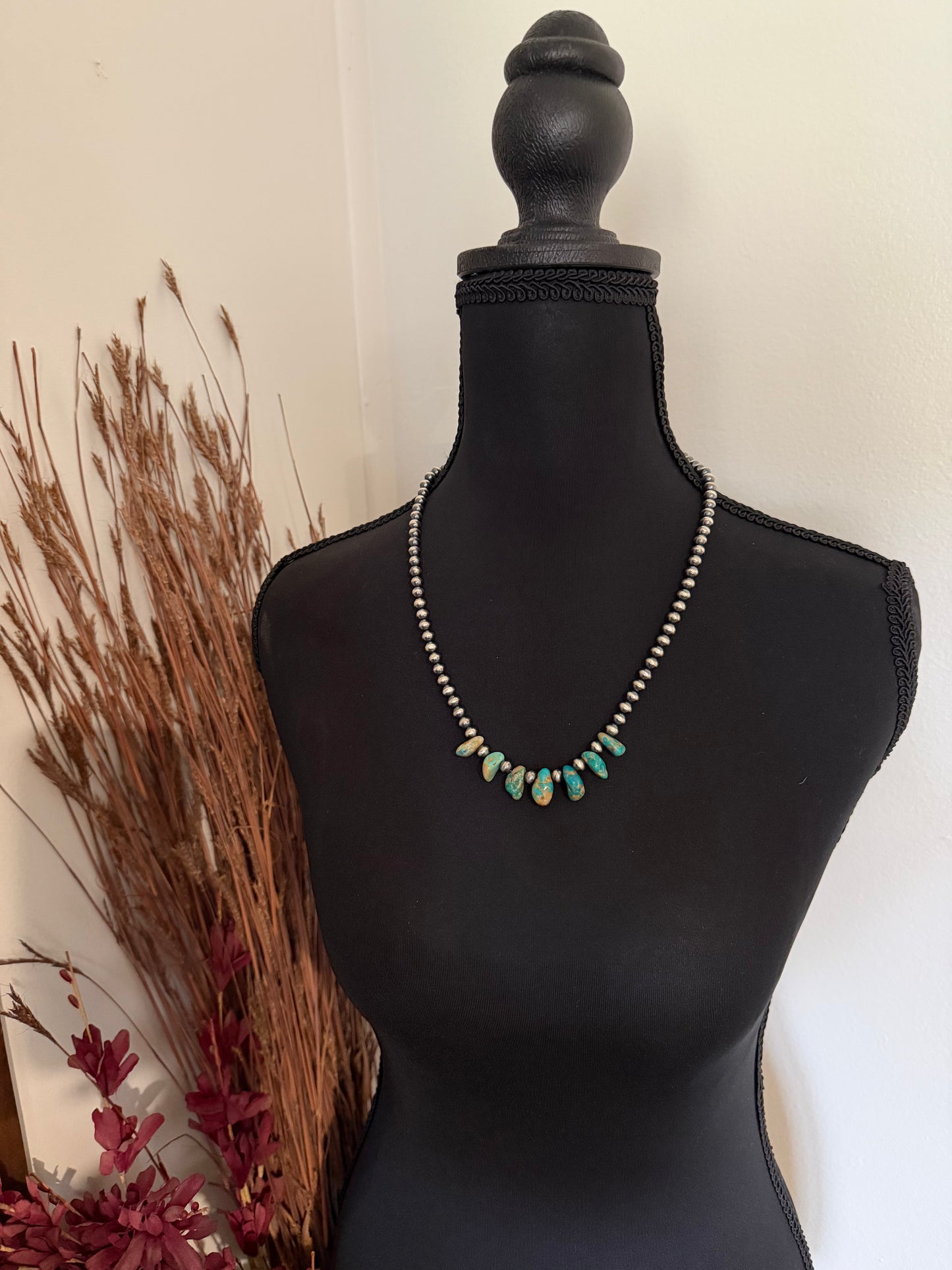6mm with Chunky Fox Turquoise Necklace