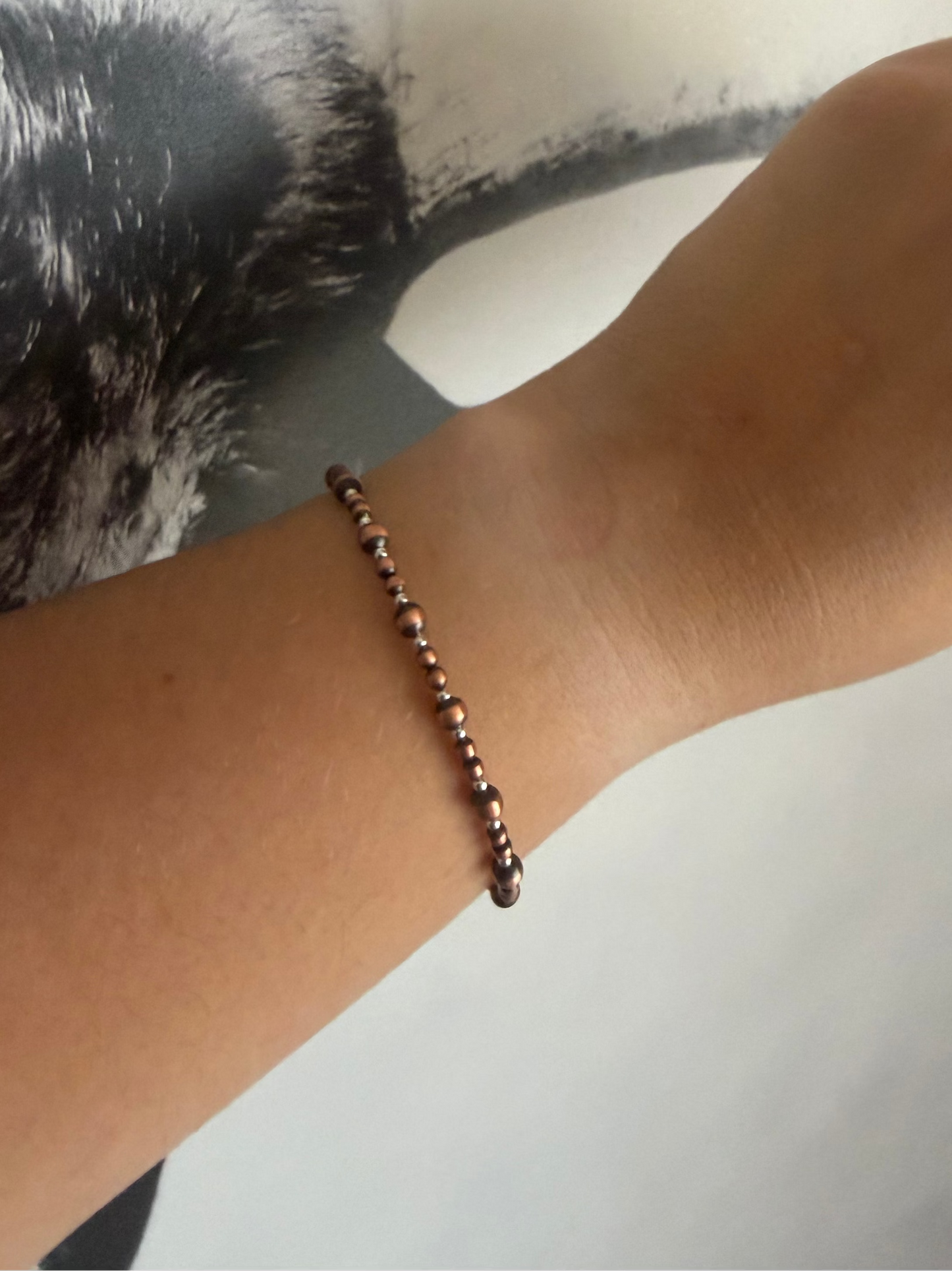 Copper and Sterling Silver Bracelet