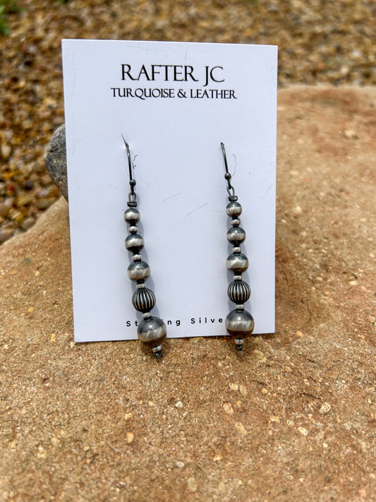 Sterling Bead Drop Earrings