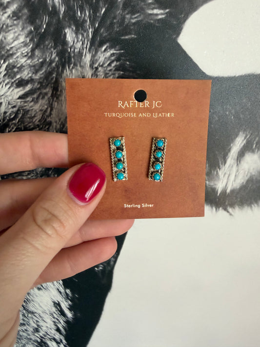 Turquoise Bar Earrings