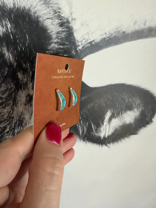 Zuni Inlay Half Hoops