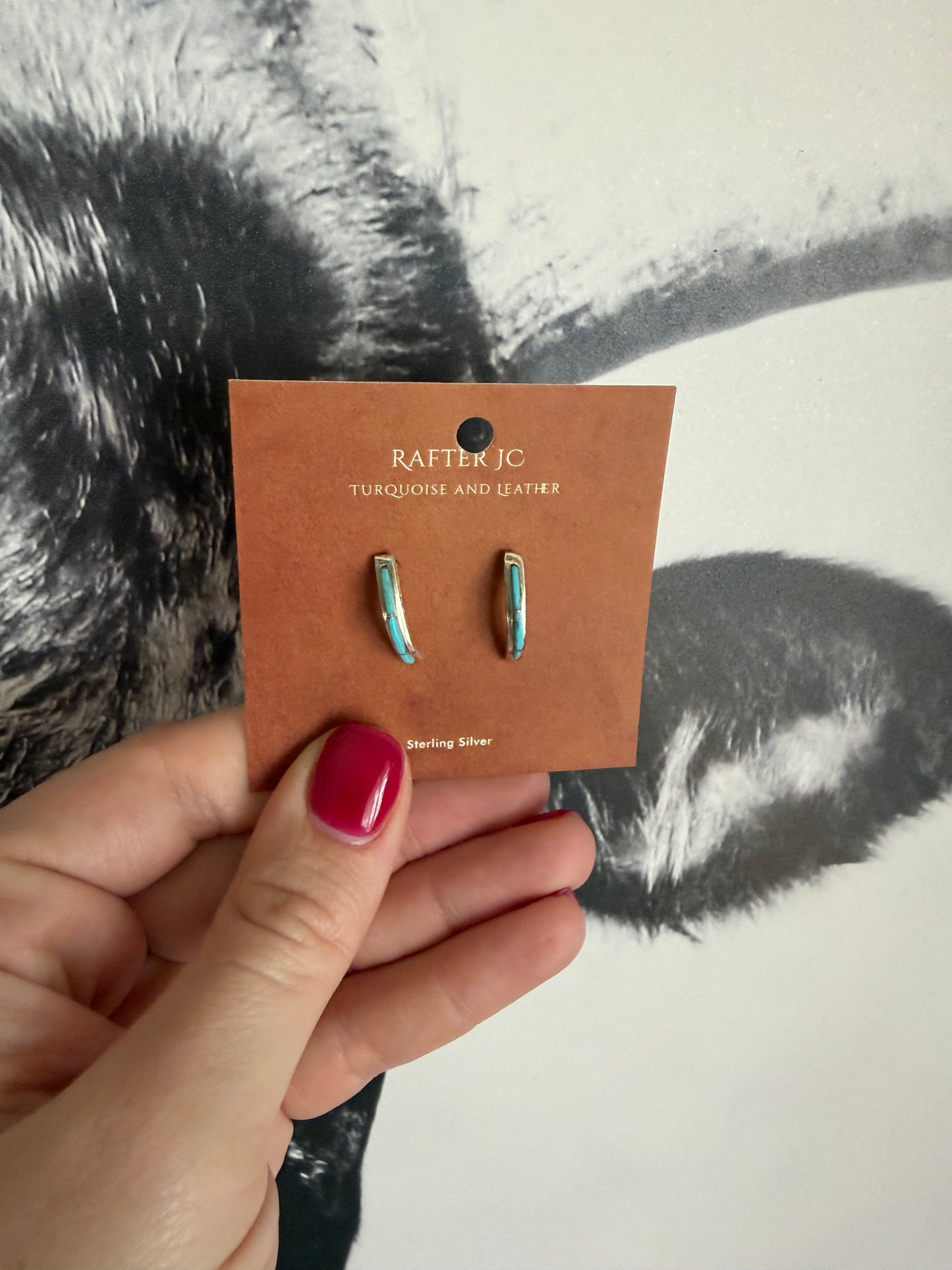 Zuni Inlay Half Hoops