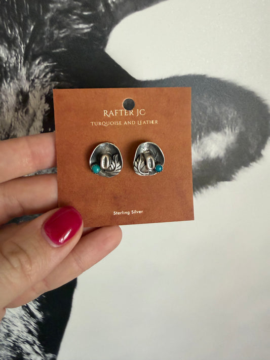 Cowboy Hat with Turquoise Posts