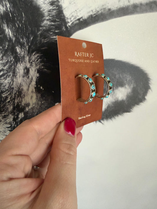 Whitney Turquoise Hoops