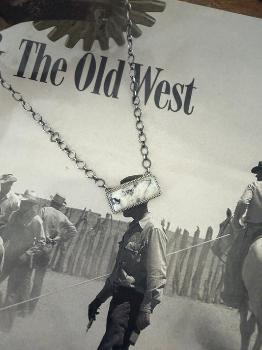 White Buffalo Bar Necklace