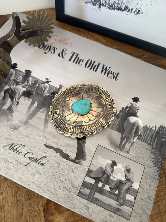 Round Buckle with Turquoise