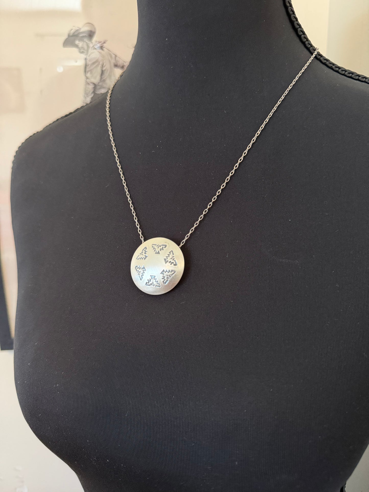 Maryetta Daukei Navajo Pillow Pearl Thunderbird Necklace