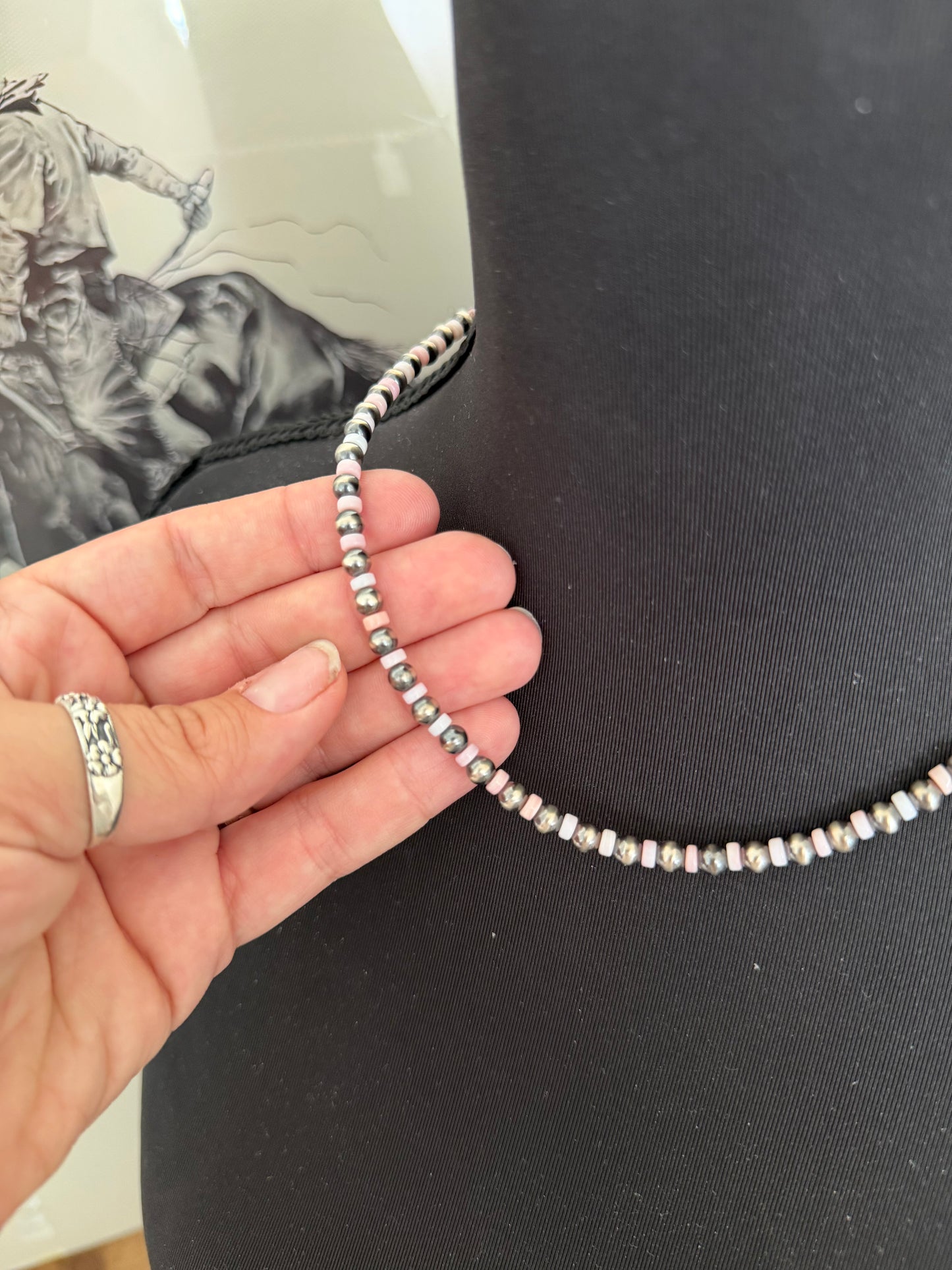 Pink Conch with 5mm Pearls