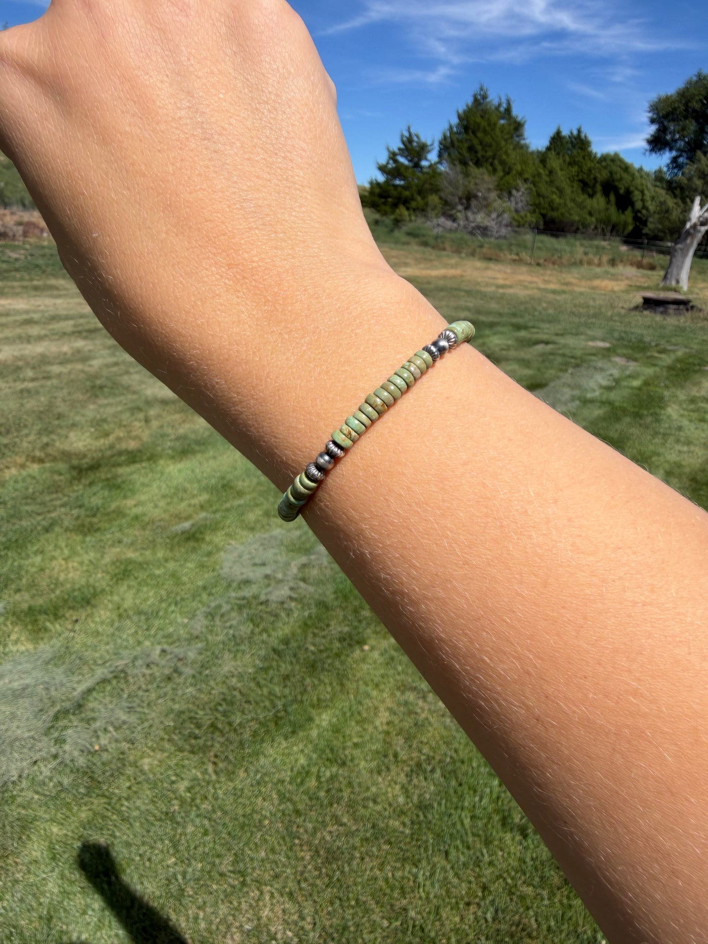 Mine 8 Turquoise 4mm Stretch Bracelet