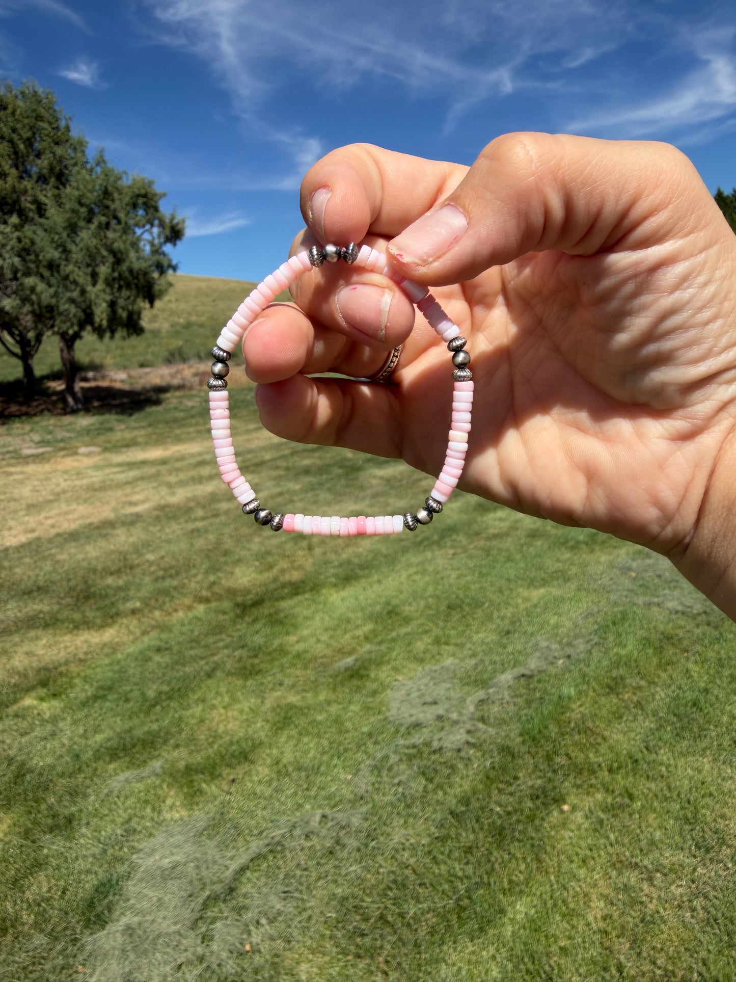 Pink Conch Mindy Stretch Bracelet
