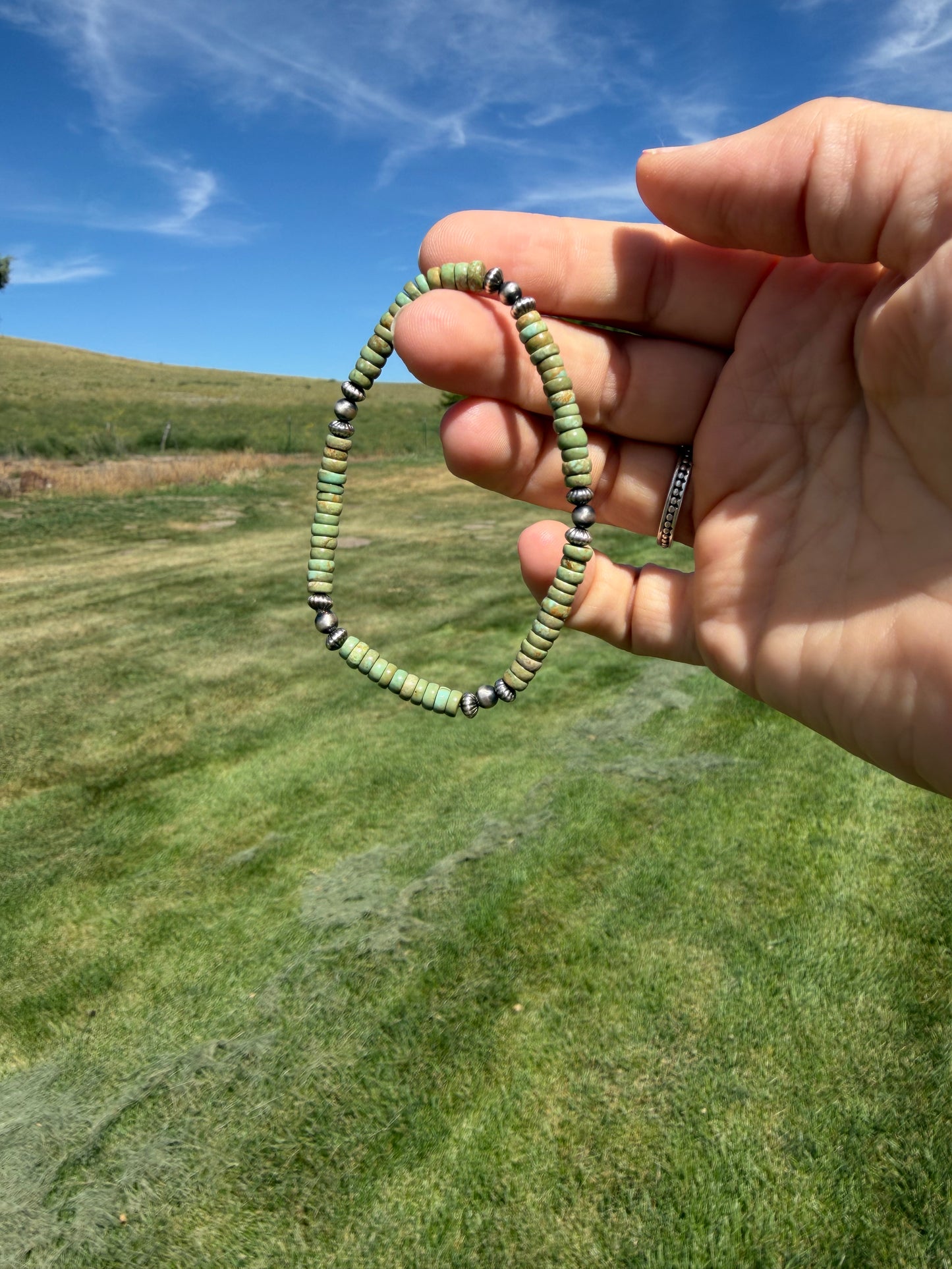 Mine 8 Turquoise 4mm Stretch Bracelet