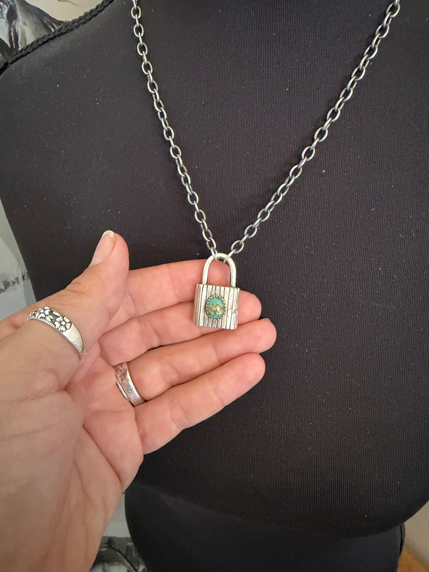Padlock Necklace on Chain