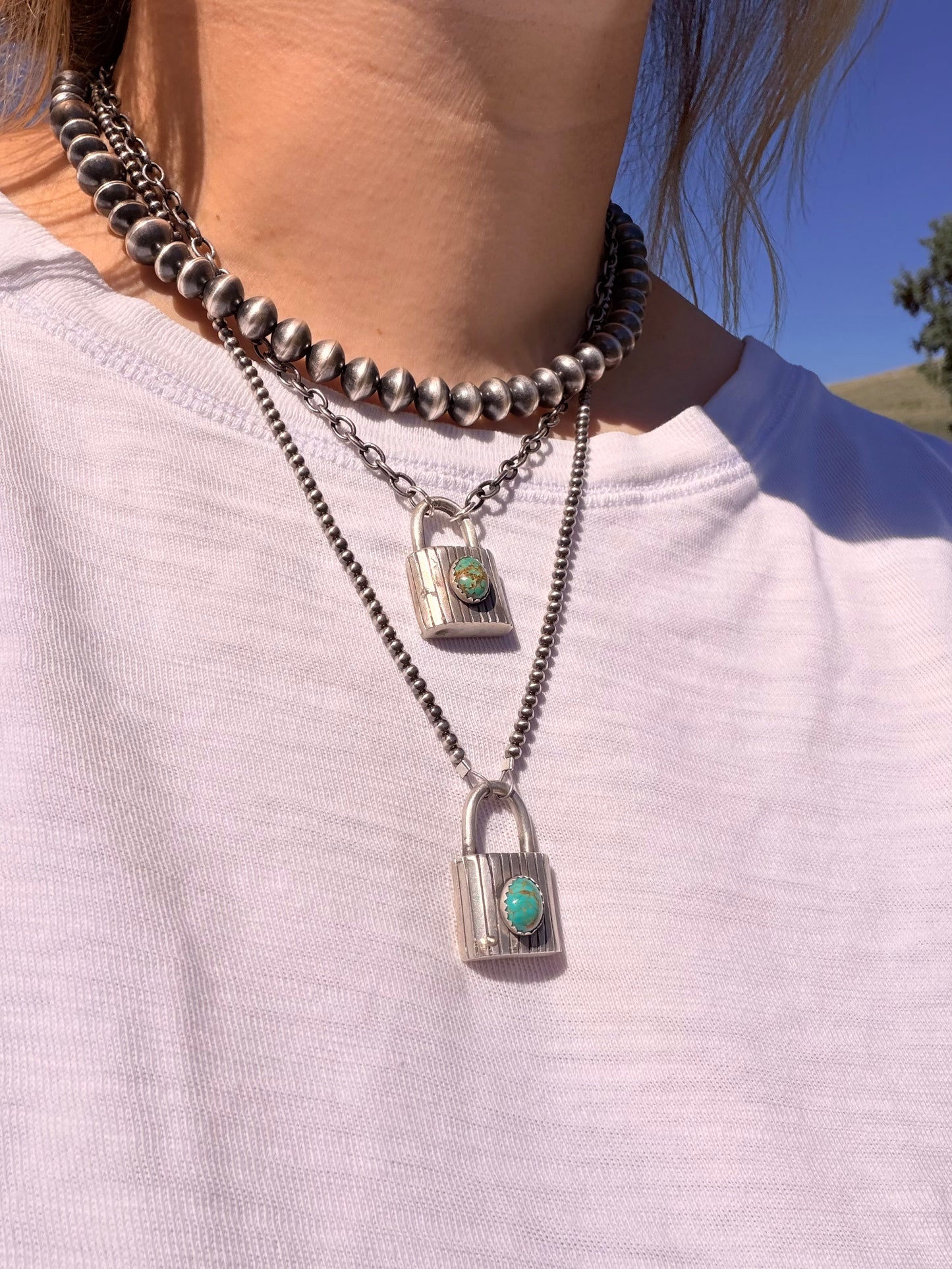 Padlock Necklace on Chain