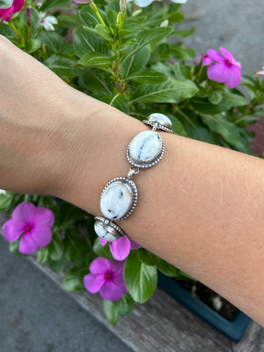 White Buffalo Bubble Bracelet
