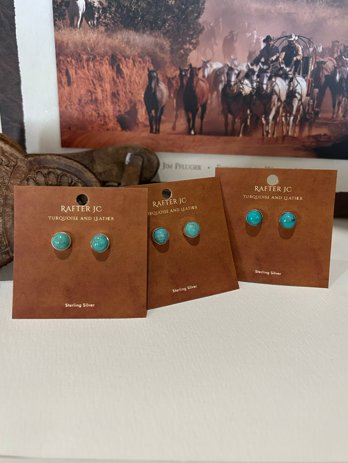 9mm Turquoise Studs