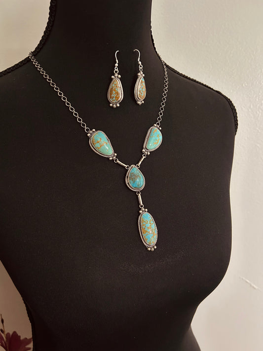 4 Stone Lariat Set