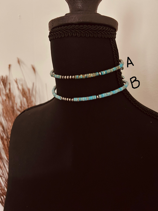 Memory Wire Turquoise Choker