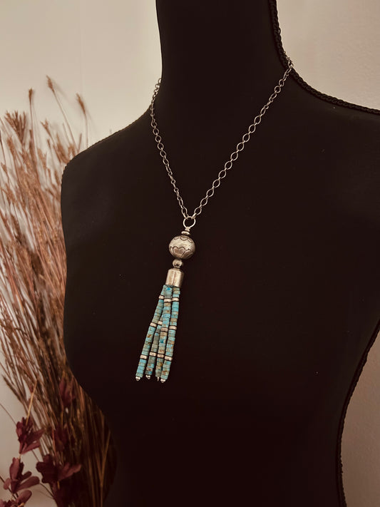 Turquoise Tassle Necklace