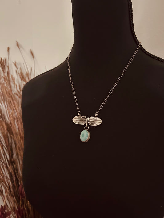 Carico Lake Feather Bar Necklace