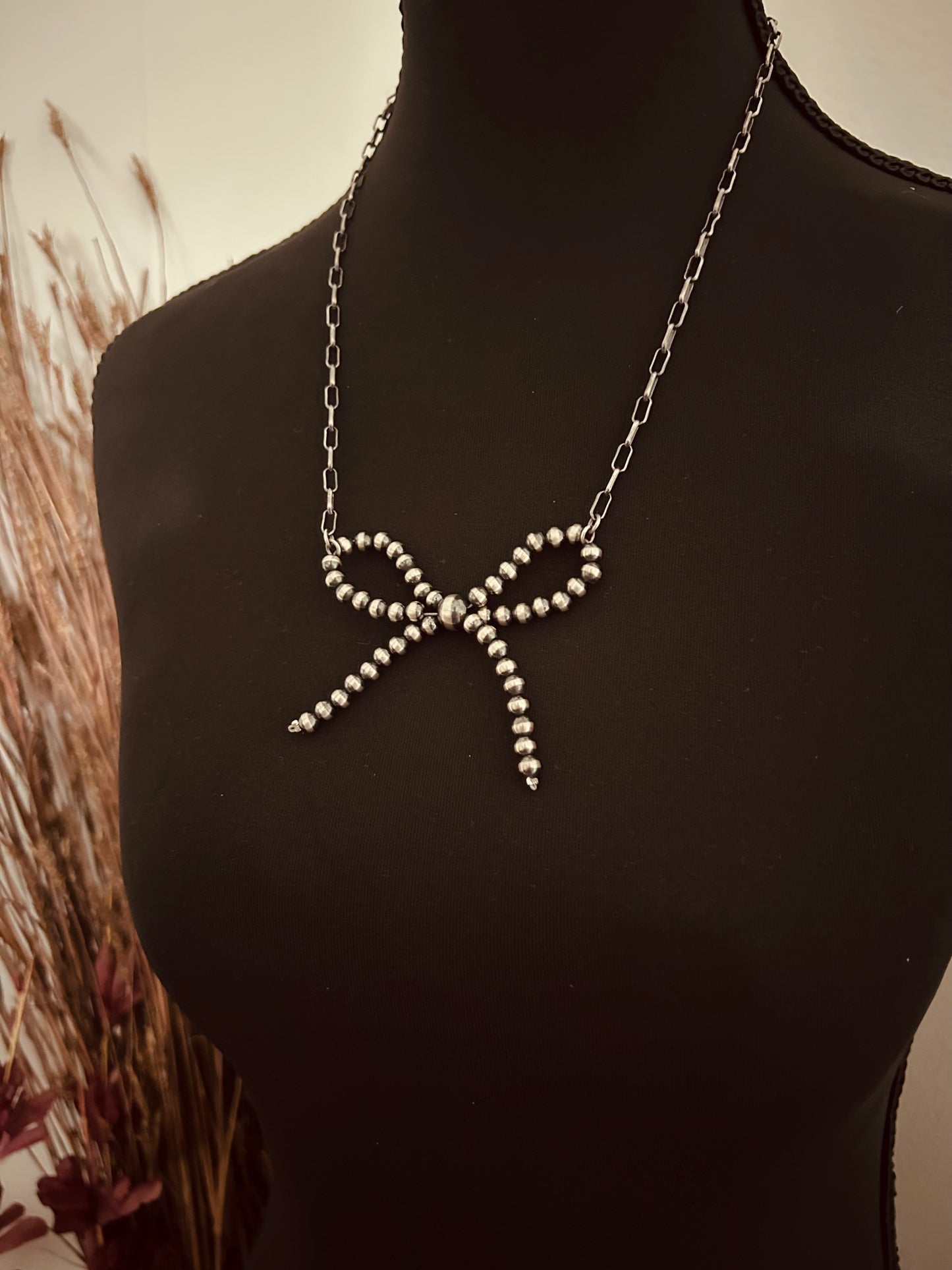 Pearl Bow on a Chain