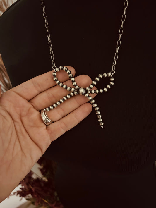 Pearl Bow on a Chain