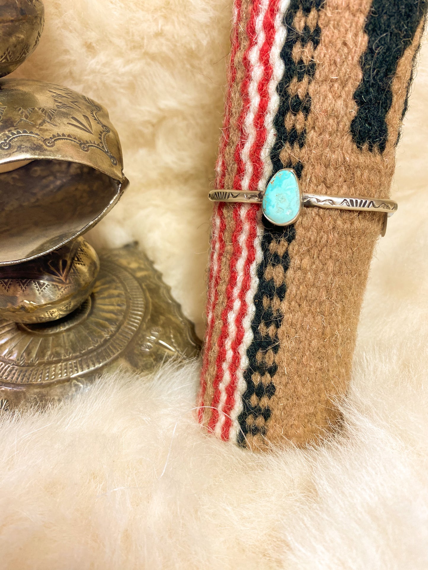 Dainty Turquoise Pendant Cuff